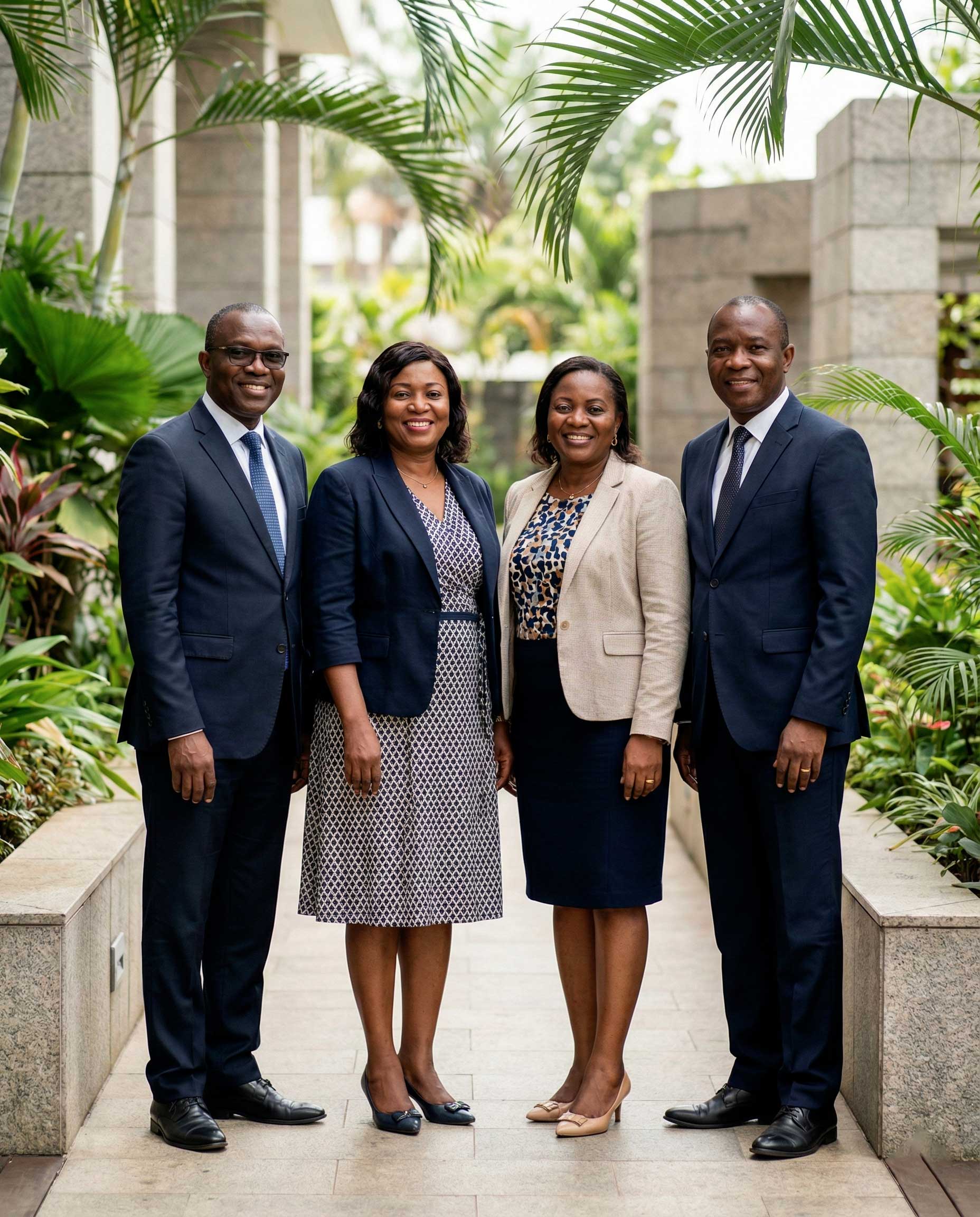 Team of consultants working